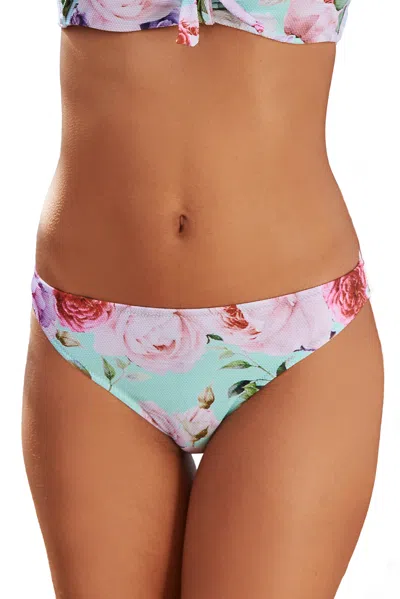 Lascana Women's Floral Textured Classic Bikini Bott In Multi