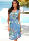 Lascana Women's Floral Tie Strap Dress In Multi