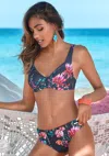 Lascana Women's Floral Underwire Bikini Top In Multi