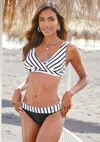 Lascana Women's Striped Triangle Bikini Top In Multi