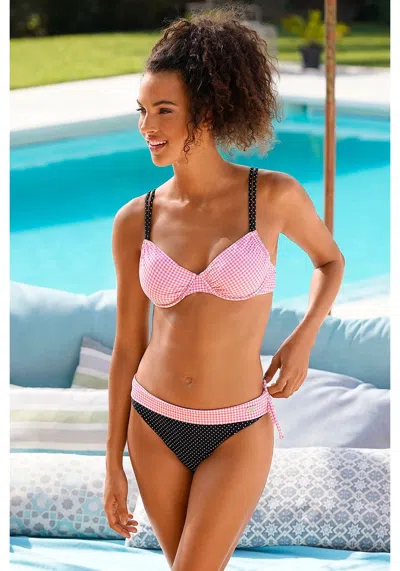 Lascana Women's Gingham Underwire Bikini Top In Multi