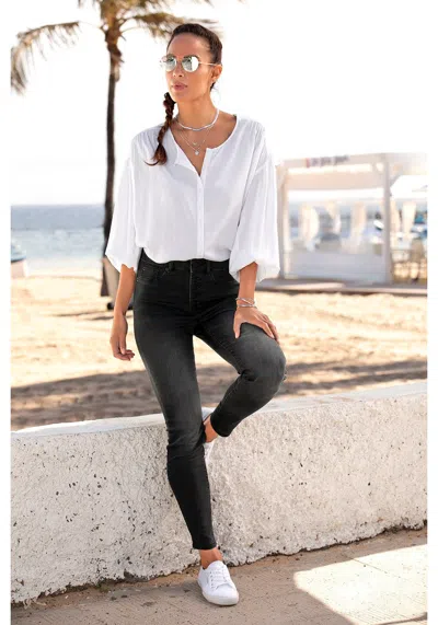 Lascana Women's High Rise Jeggings In Black