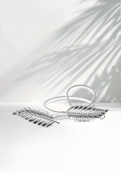 Lascana Women's Leaf Waist Belt In Silver