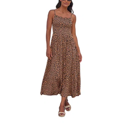 Lascana Women's Leopard Print Midi Dress In Multi