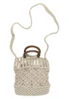 Lascana Women's Macrame Convertible Crossbody Bag, Ivory, O/s In Multi