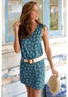 Lascana Women's Multi Print Dress In Blue