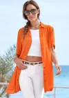 Lascana Women's Multiway Short Sleeve Top In Orange