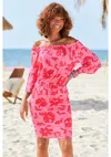 Lascana Womens Off Shoulder In Fuschia In Multi