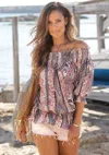 Lascana Women's Off The Shoulder Patterned Top In Multi