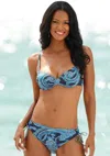 Lascana Women's Pattern Mid Rise Bikini Swim Bottom, Multi Print, 10