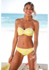 Lascana Women's Print Classic Bikini Bottom In Yellow