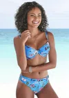 Lascana Women's Print Mid Rise Bikini Bottom