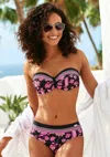 Lascana Women's Printed Bandeau Bikini Top In Multi