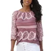 Lascana Women's Printed Off Shoulder Top In Multi