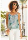 Lascana Women's Printed V-neck Top In Multi