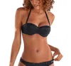 Lascana Women's Sequined Bandeau Bikini Top In Black