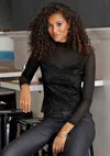 Lascana Women's Sheer Long Sleeve Top