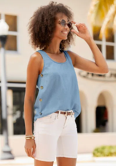 Lascana Women's Side Button Detail Top In Multi