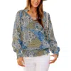 Lascana Women's Smocked Pattern Blouse In Multi