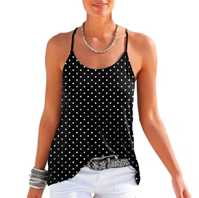 Lascana Women's Strappy Back Tank Top In Black