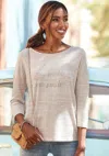 Lascana Women's Striped Graphic Top