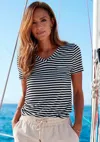 Lascana Women's Striped Short Sleeve Top