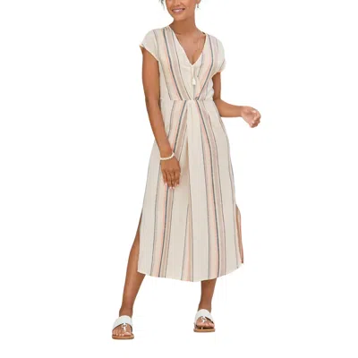 Lascana Women's Striped V-neck Dress In Multi