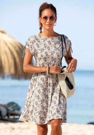 Lascana Women's Tie Detail Dress In Gray