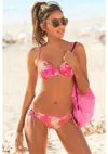 Lascana Women's Tie Dye Underwire Bikini Top In Pink