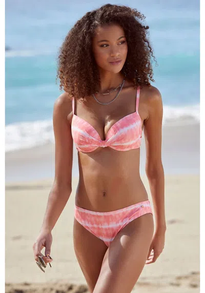 Lascana Women's Tie Dye Underwire Bikini Top In Pink