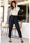 Lascana Women's Tie Front High Waisted Pants