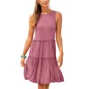 Lascana Women's Tiered Stripe Dress In Multi