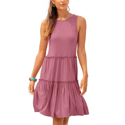 Lascana Women's Tiered Stripe Dress In Multi