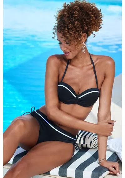 Lascana Women's Two-tone Bandeau Bikini Top In Multi