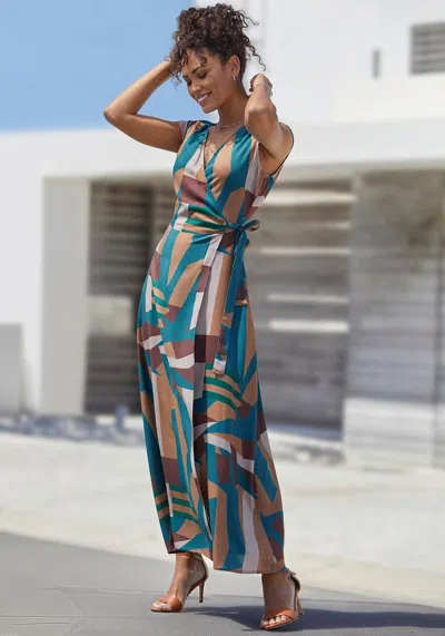 Lascana Women's Wrap Maxi Dress In Multi