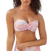 Lascana Women's Zebra Print Bandeau Bikini Top In Pink