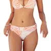 Lascana Women's Zebra Print Fold Over Bikini Swim Bottom In Orange