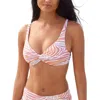 Lascana Women's Zebra Print Underwire Bikini Top In Orange