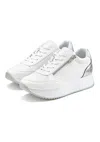 Lascana Women's Zip Detail Platform Sneakers In Silver