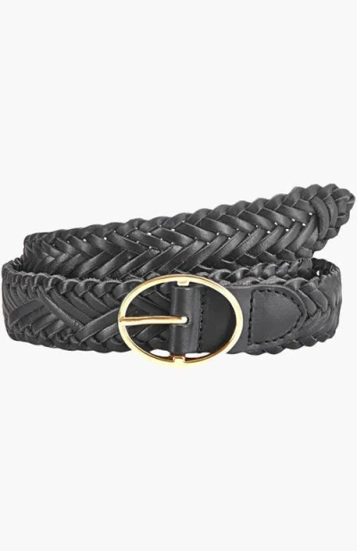Lascana Woven Leather Belt In Black