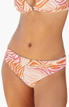 Lascana Zebra Print Fold Over Bikini Bottom In Multi