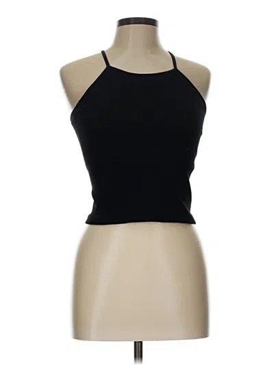 Pre-owned Laslulu Tank Top Black Halter Neckline Tops