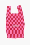Last Frame Two-tone Checked Mini Bag With Faux Leather Shoulder Strap
