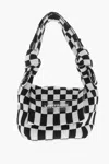 Last Frame Two-tone Checked Mini Bag With Knotted Handle In Multi