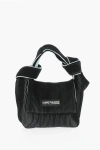 Last Frame Two-tone Knitted Obi Bag With Knotted Handle