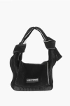 Last Frame Two-tone Knitted Obi Bag With Knotted Handle