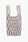 Last Frame Two-tone Knitted Tote Bag With Cut-out Details