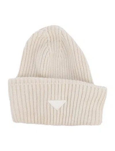 Pre-owned Last Knitted Wool Beanie. In Neutral