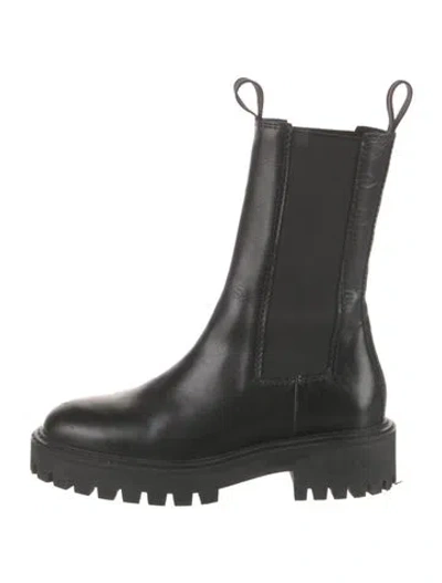 Pre-owned Last Leather Chelsea Boots In Black