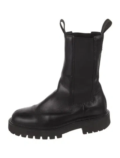 Pre-owned Last Leather Chelsea Boots In Black